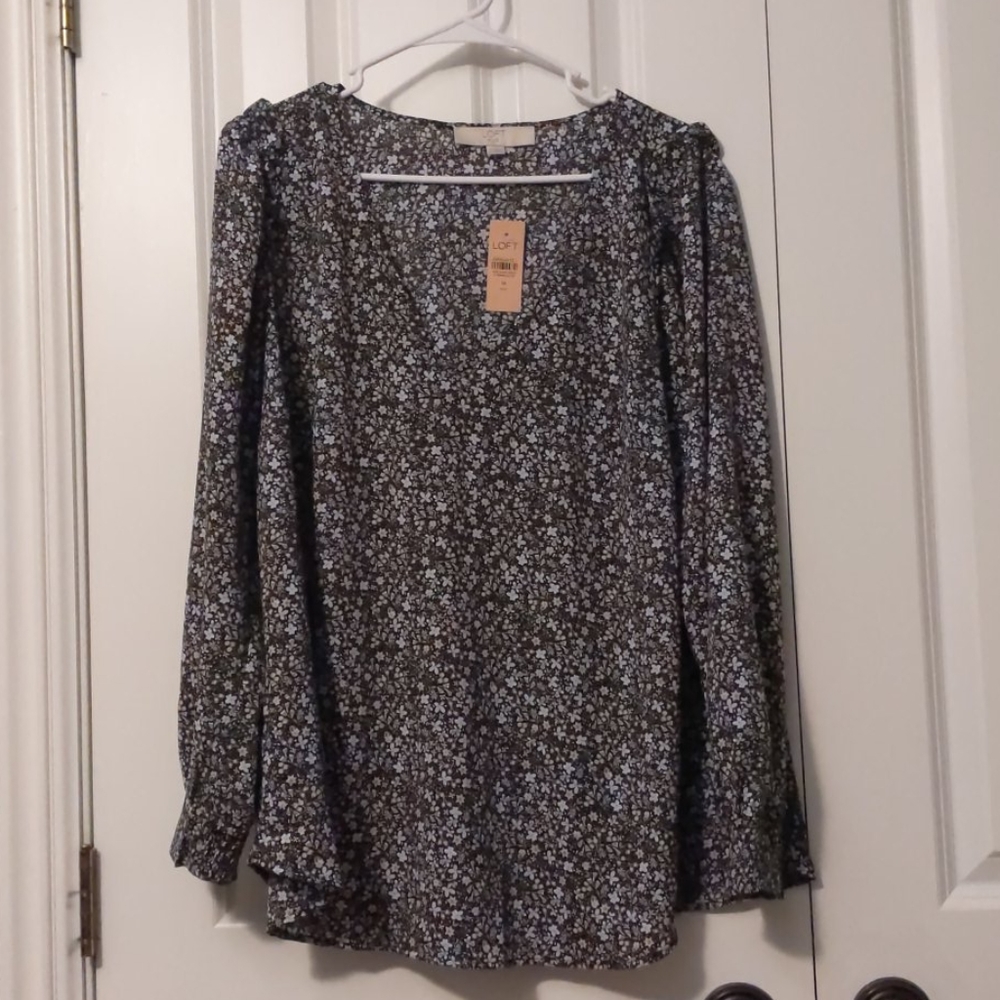 Loft size 14 plus floral blouse